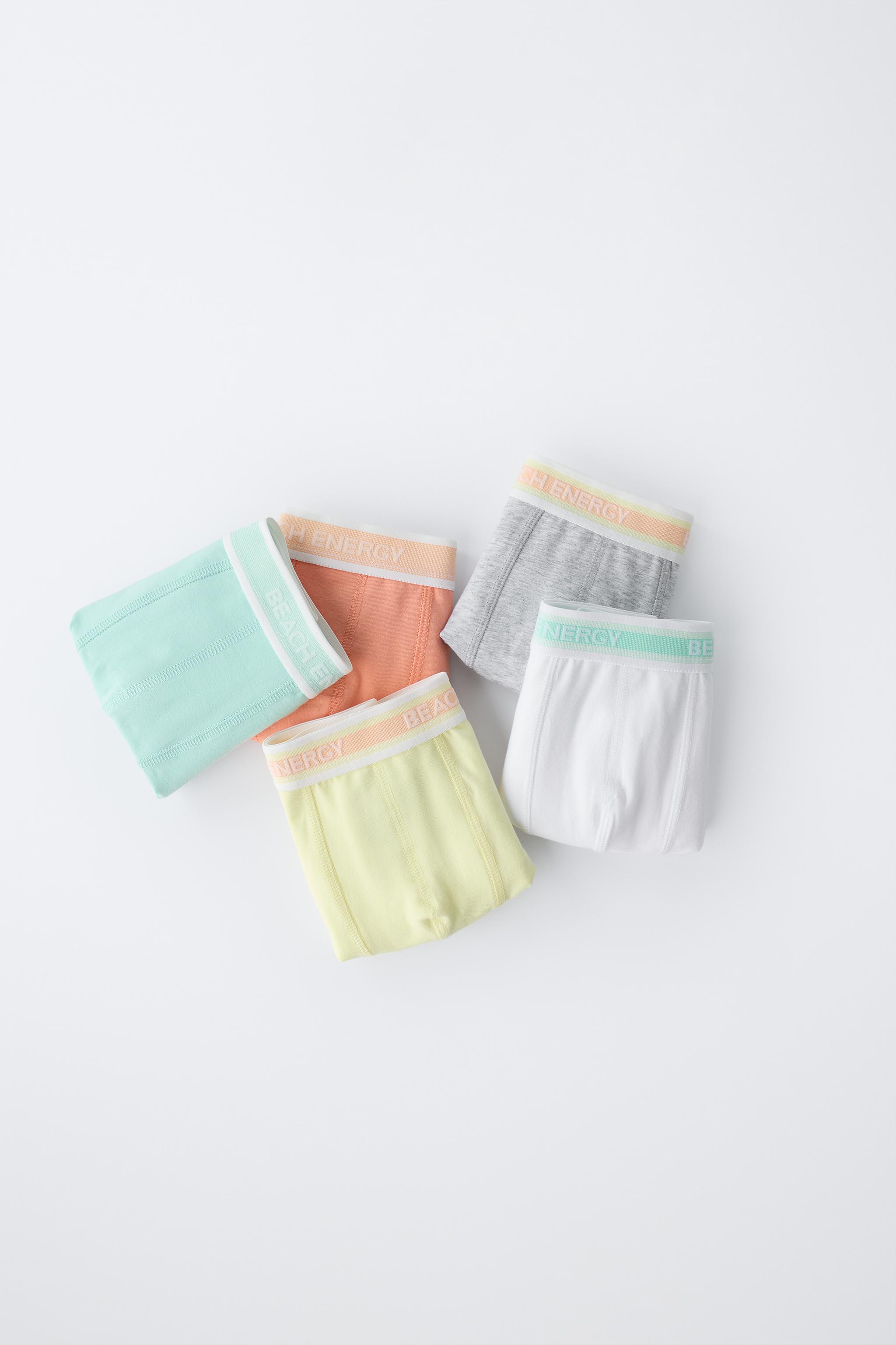 6-14 YEARS / FIVE-PACK OF TEXT BOXERS